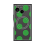 プレミアムスクエアケース with SnapMag［ シンプルドット - Green ］