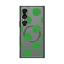 プレミアムスクエアケース with SnapMag［ シンプルドット - Green ］