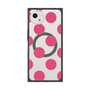 プレミアムスクエアケース with SnapMag［ シンプルドット - Pink ］
