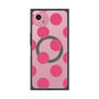 プレミアムスクエアケース with SnapMag［ シンプルドット - Pink ］
