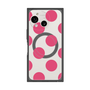 プレミアムスクエアケース with SnapMag［ シンプルドット - Pink ］