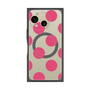 プレミアムスクエアケース with SnapMag［ シンプルドット - Pink ］