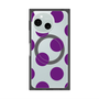 プレミアムスクエアケース with SnapMag［ シンプルドット - Purple ］