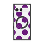 プレミアムスクエアケース with SnapMag［ シンプルドット - Purple ］