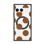 プレミアムスクエアケース with SnapMag［ シンプルドット - Brown ］