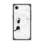 プレミアムスクエアケース with SnapMag［ 夢中に覗く三毛ねこ ］