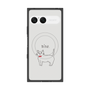 プレミアムスクエアケース with SnapMag［ 蝶ネクタイねこ - White ］