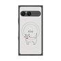 プレミアムスクエアケース with SnapMag［ 蝶ネクタイねこ - White ］