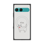プレミアムスクエアケース with SnapMag［ 蝶ネクタイねこ - White ］