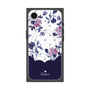 プレミアムスクエアケース with SnapMag［ ツインドットフラワー - Navy ］