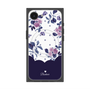 プレミアムスクエアケース with SnapMag［ ツインドットフラワー - Navy ］