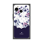プレミアムスクエアケース with SnapMag［ ツインドットフラワー - Navy ］