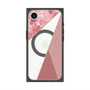 プレミアムスクエアケース with SnapMag［ マーブルトライアングルパレット - Pink ］