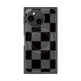 プレミアムスクエアケース with SnapMag［ 市松模様 - Black ］