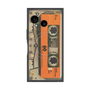 プレミアムスクエアケース with SnapMag［ RETORO CASSETTE TAPE - Skeleton Orange ］