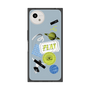 プレミアムスクエアケース with SnapMag［ Playful sticker - Dusty Blue ］
