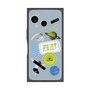 プレミアムスクエアケース with SnapMag［ Playful sticker - Dusty Blue ］