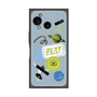 プレミアムスクエアケース with SnapMag［ Playful sticker - Dusty Blue ］