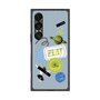 プレミアムスクエアケース with SnapMag［ Playful sticker - Dusty Blue ］