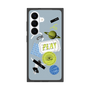 プレミアムスクエアケース with SnapMag［ Playful sticker - Dusty Blue ］