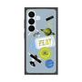 プレミアムスクエアケース with SnapMag［ Playful sticker - Dusty Blue ］