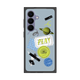 プレミアムスクエアケース with SnapMag［ Playful sticker - Dusty Blue ］