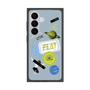 プレミアムスクエアケース with SnapMag［ Playful sticker - Dusty Blue ］