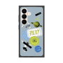 プレミアムスクエアケース with SnapMag［ Playful sticker - Dusty Blue ］