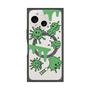 プレミアムスクエアケース with SnapMag［ PAINTING SMILE Green ］