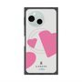プレミアムスクエアケース with SnapMag［ LANVIN en Bleu Hearts Pink - ランバン ハート ピンク ］