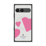 プレミアムスクエアケース with SnapMag［ LANVIN en Bleu Hearts Pink - ランバン ハート ピンク ］
