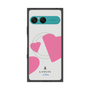 プレミアムスクエアケース with SnapMag［ LANVIN en Bleu Hearts Pink - ランバン ハート ピンク ］