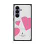プレミアムスクエアケース with SnapMag［ LANVIN en Bleu Hearts Pink - ランバン ハート ピンク ］