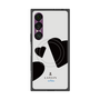 プレミアムスクエアケース with SnapMag［ LANVIN en Bleu Hearts Black - ランバン ハート ブラック ］