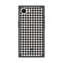 プレミアムスクエアケース with SnapMag［ Houndstooth Pattern Black with LANVIN en Bleu logo- ランバン 千鳥格子柄 ブラック ］
