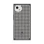 プレミアムスクエアケース with SnapMag［ Houndstooth Pattern Black with LANVIN en Bleu logo- ランバン 千鳥格子柄 ブラック ］