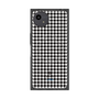 プレミアムスクエアケース with SnapMag［ Houndstooth Pattern Black with LANVIN en Bleu logo- ランバン 千鳥格子柄 ブラック ］