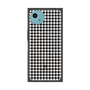 プレミアムスクエアケース with SnapMag［ Houndstooth Pattern Black with LANVIN en Bleu logo- ランバン 千鳥格子柄 ブラック ］