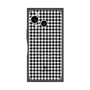 プレミアムスクエアケース with SnapMag［ Houndstooth Pattern Black with LANVIN en Bleu logo- ランバン 千鳥格子柄 ブラック ］