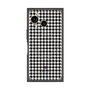 プレミアムスクエアケース with SnapMag［ Houndstooth Pattern Black with LANVIN en Bleu logo- ランバン 千鳥格子柄 ブラック ］