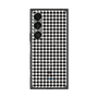 プレミアムスクエアケース with SnapMag［ Houndstooth Pattern Black with LANVIN en Bleu logo- ランバン 千鳥格子柄 ブラック ］