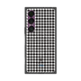 プレミアムスクエアケース with SnapMag［ Houndstooth Pattern Black with LANVIN en Bleu logo- ランバン 千鳥格子柄 ブラック ］