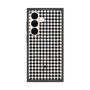 プレミアムスクエアケース with SnapMag［ Houndstooth Pattern Black with LANVIN en Bleu logo- ランバン 千鳥格子柄 ブラック ］