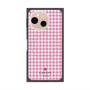 プレミアムスクエアケース with SnapMag［ Houndstooth Pattern Pink with LANVIN en Bleu logo- ランバン 千鳥格子柄 ピンク ］