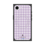 プレミアムスクエアケース with SnapMag［ Houndstooth Pattern Purple -with LANVIN en Bleu logo ランバン 千鳥格子柄 パープル ］