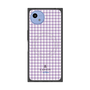 プレミアムスクエアケース with SnapMag［ Houndstooth Pattern Purple -with LANVIN en Bleu logo ランバン 千鳥格子柄 パープル ］