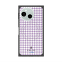 プレミアムスクエアケース with SnapMag［ Houndstooth Pattern Purple -with LANVIN en Bleu logo ランバン 千鳥格子柄 パープル ］