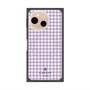 プレミアムスクエアケース with SnapMag［ Houndstooth Pattern Purple -with LANVIN en Bleu logo ランバン 千鳥格子柄 パープル ］