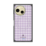 プレミアムスクエアケース with SnapMag［ Houndstooth Pattern Purple -with LANVIN en Bleu logo ランバン 千鳥格子柄 パープル ］