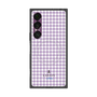 プレミアムスクエアケース with SnapMag［ Houndstooth Pattern Purple -with LANVIN en Bleu logo ランバン 千鳥格子柄 パープル ］